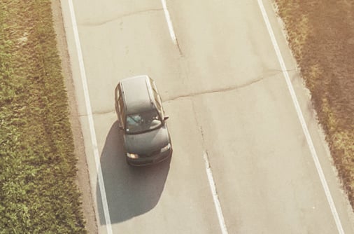 Vehicle driving on roadway